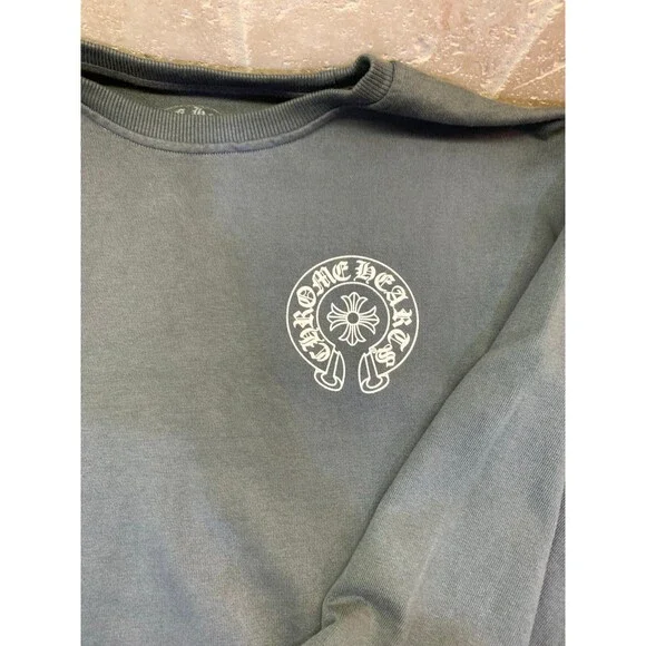 Authentic Chrome Hearts Side Zip Sweatshirt Cross Motif Made in Hollywood S NWOT - Picture 4 of 14